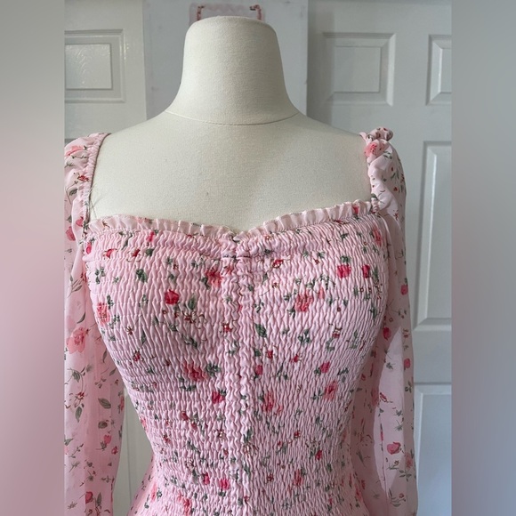 Princess Polly Wild Flowers Mini Dress Pink Size 0 - Picture 9 of 11